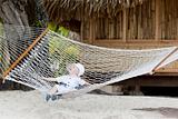 adorable toddler in a hammock