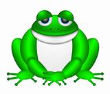 Cute Green Frog Illustration