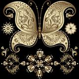 Gold vintage butterfly