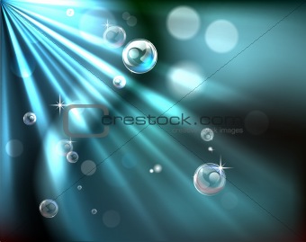 Light rays bubble background