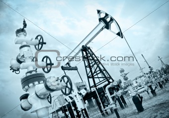 Pump jack and oilwell.