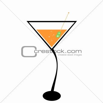 Cocktail and olive