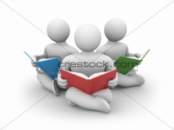 Person read book 