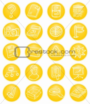 Yellow CMS icons