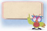 owl bird  paper craft stick background 
