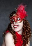 Lady in a red mask