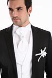 Portrait of handosome man in tuxedo