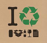 I Recycle cardboard