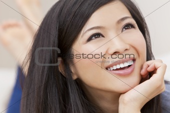Close Up Portrait Beautiful Young Asian Chinese Woman 