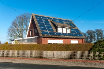 solar panels on house