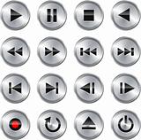 Multimedia control icon/button set