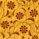 abstract flowers seamless repeat pattern background