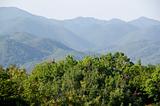 Mountain landscape around Arashiyama