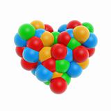 colorful atom heart