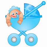 Baby Boy in Stroller