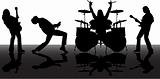the vector musicans silhouettes set