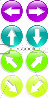 the color vector web arrow icon set