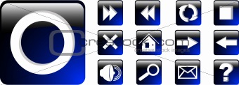 the vector set blue web icon