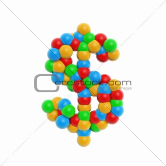 colorful atom dollar