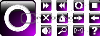 the vector set violet web icon