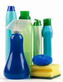 Cleaning Supplies with spray bottle