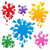 Colorful ink blots collection 1