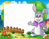 Frame with Easter bunny theme 2