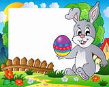 Frame with Easter bunny theme 3