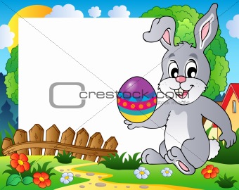 Frame with Easter bunny theme 3
