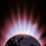 Eclipse globe concept background