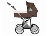 Zoomed baby stroller vector image
