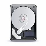 Opened hard drive disk 