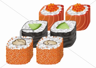 Sushi Rolls vector