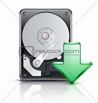Computer download concept with 