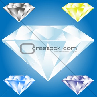 Vector illustration of diamond icon