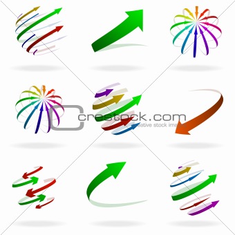 Colorful Arrows Icons