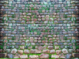 an ancient stone wall