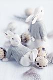 Vintage Easter Bunnies and Quail's Eggs (Shabby chic)