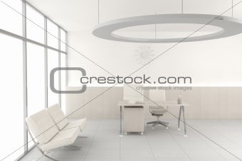 White modern office