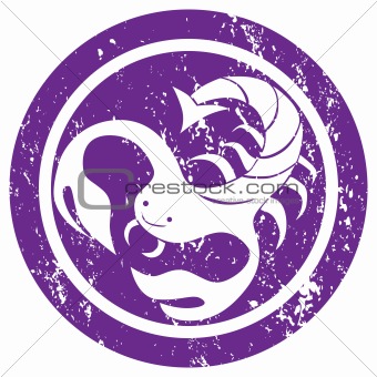Zodiac sign Scorpio stamp
