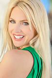 Happy Smiling Beautiful Young Blond Woman