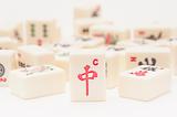 Studio shot of Mahjong pieces
