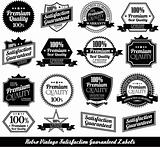 Collection of premium quality Labels with retro design