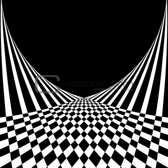 Optical illusion. Abstract background in op art style.