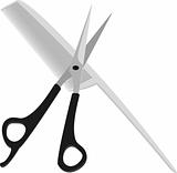 Hairdressing scissors and comb