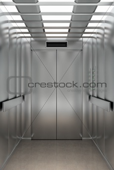 Inside an elevator