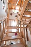 Wooden stairs inside house