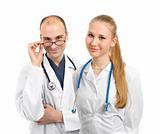 young doctors with stethoscopes