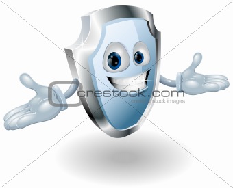 Shield security character mascot