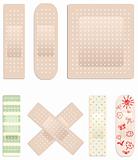 Vector collection of plasters